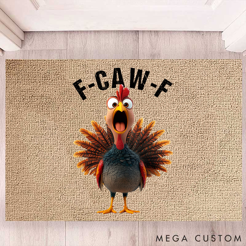 Personalized Pet Lover F Caw F Funny Chicken Doormat
