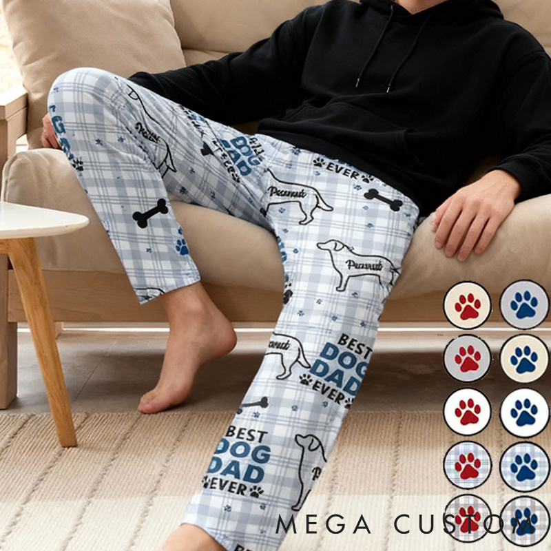 Personalized Pet Lover Best Pet Dad Pet Mom Pattern Pants Pajamas
