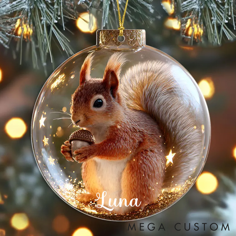 Personalized Pet Lover Cute Animal Christmas Ornament