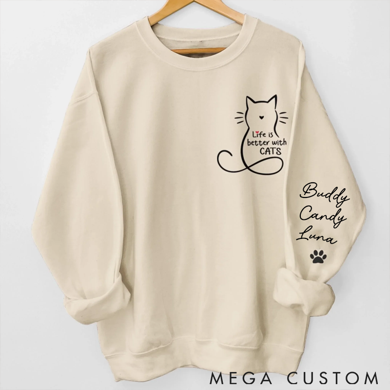 Personalized Cat Lover Home Smells Like Cat Fur Classic Sweatshirts