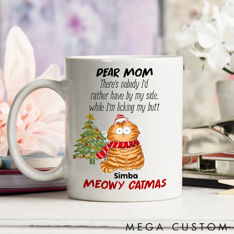 Personalized Cat Lover No One by My Side Mugs