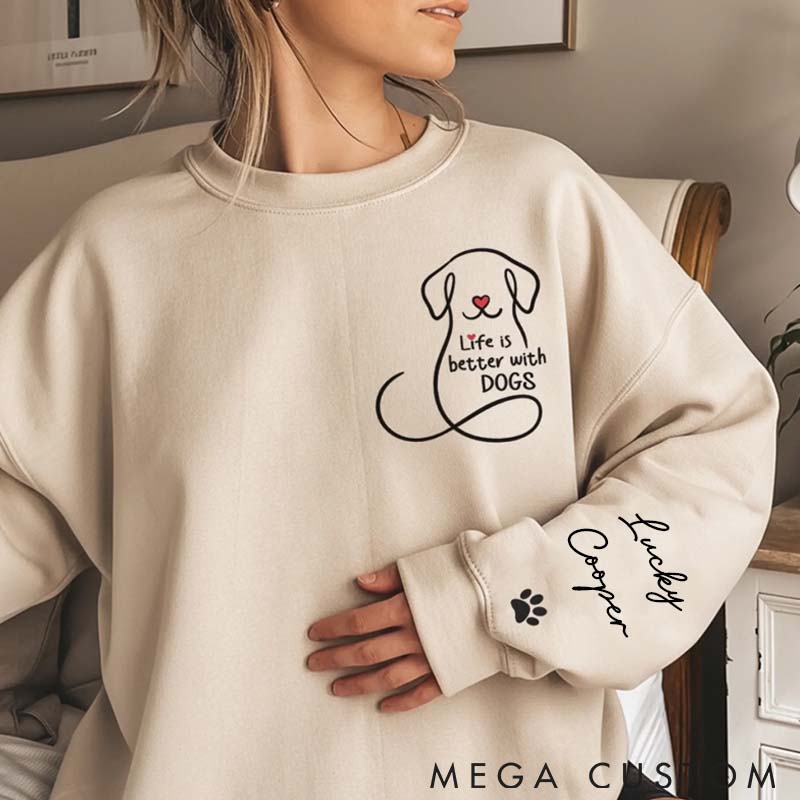 Personalized Dog Lover My Emotional Support Squad Classic Sweatshirts