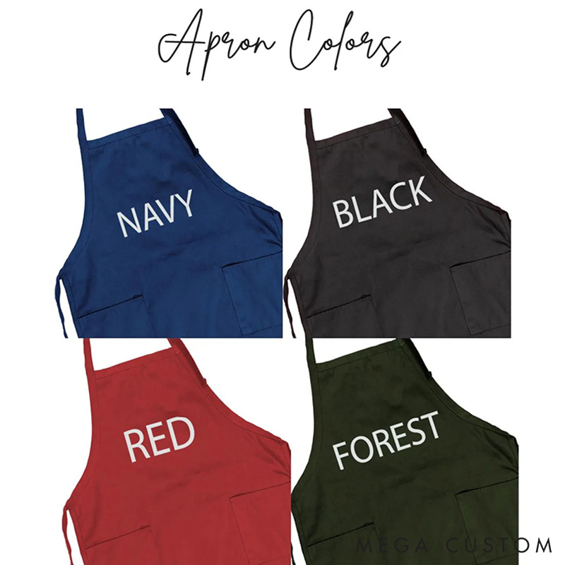 Personalized Your Name Personal Chef Grill Apron Funny Grill Apron for Couple Apron with Pocket Valentine’s Day Gift for Him Gift For Husband