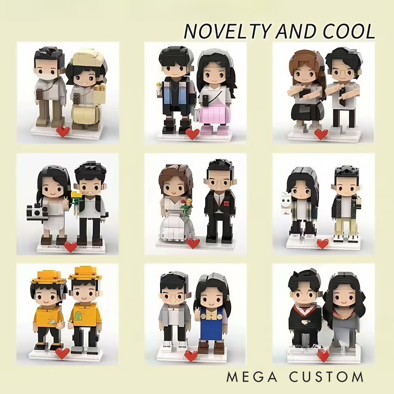Personalized Custom Family Brick Figure Set - Personalized  Minifigure Building Block Toy, Custom Photo Family Gift for Home Decor