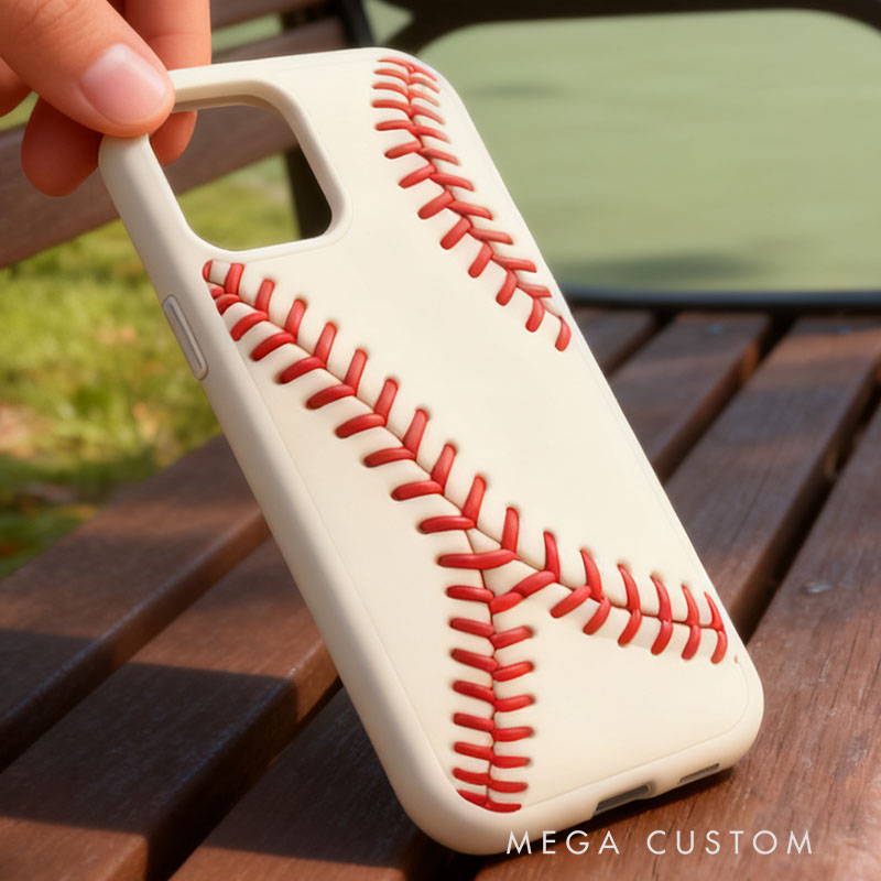 Baseball 3D for iPhone 17 16 15 14 13 Pro Max Silicone Phone Case Cover
