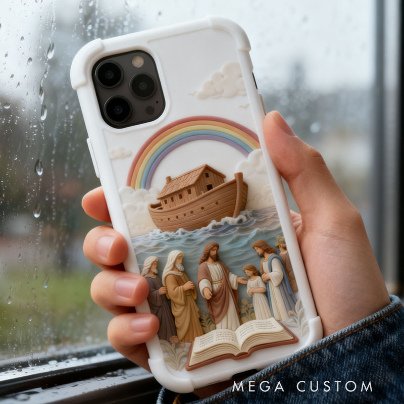 Jesus 3D for iPhone 17 16 15 14 13 Pro Max Silicone Phone Case Cover Blue