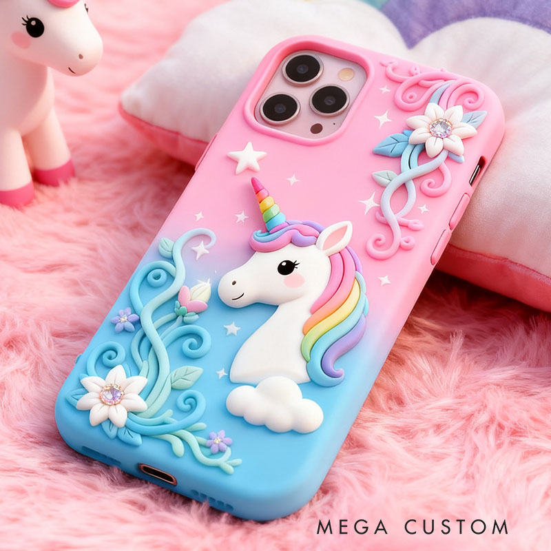 Magic Dream Horse 3D for iPhone 17 16 15 14 13 Pro Max Silicone Phone Case Cover