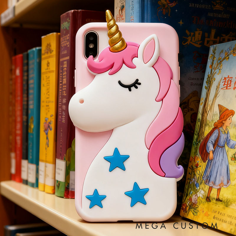 White Dream Horse 3D for iPhone 17 16 15 14 13 Pro Max Silicone Phone Case Cover