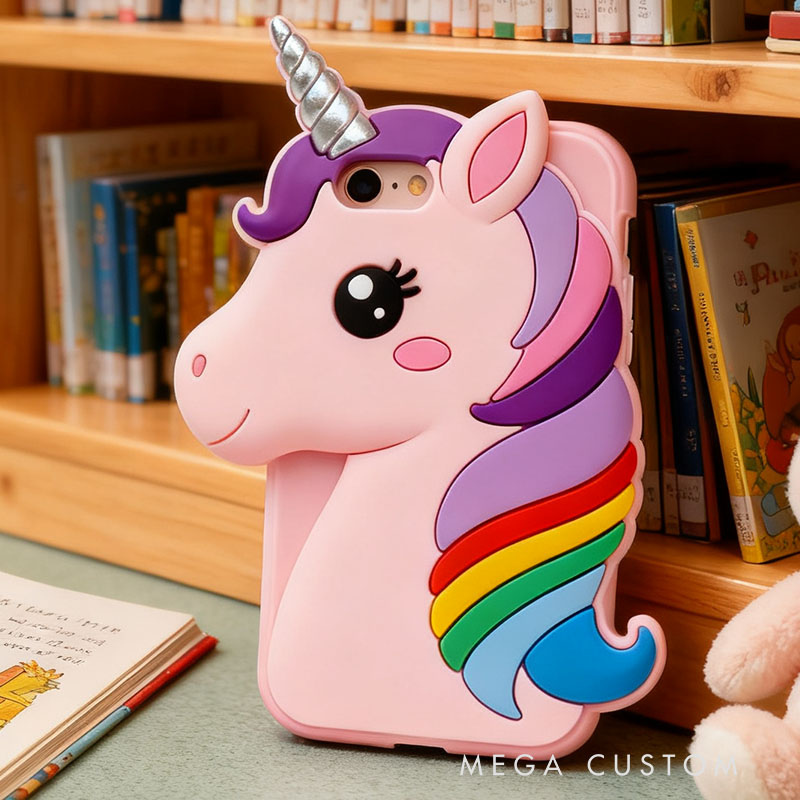 Pink Dream Horse 3D for iPhone 17 16 15 14 13 Pro Max Silicone Phone Case Cover