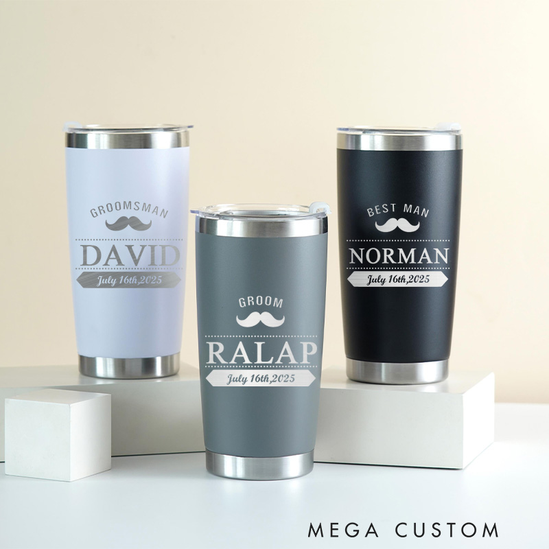 Personalized 20oz Tumbler for Groomsmen Wedding Groomsman Insulated Tumbler Best Man Gift Tumbler Bachelor Party Favor Groomsman Proposal Gift