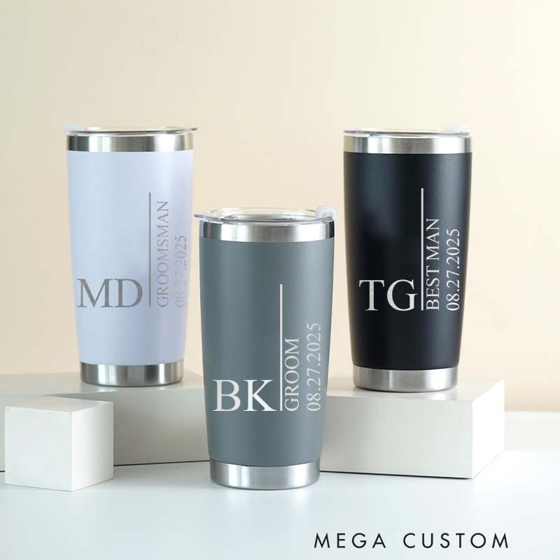 Personalized Best Man Gift Tumbler Groomsman Insulated Tumblers 20oz Tumbler for Groomsmen Bachelor Party Favor Wedding Party Favors Tumbler