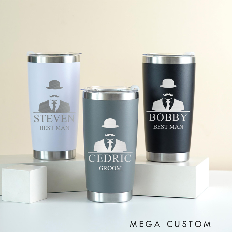 Personalized Insulated Groomsmen Tumblers 20oz Tumbler for Groomsmen, Bachelor Party Favor Tumbler Groomsman Proposal Gift Groom Gift Tumbler