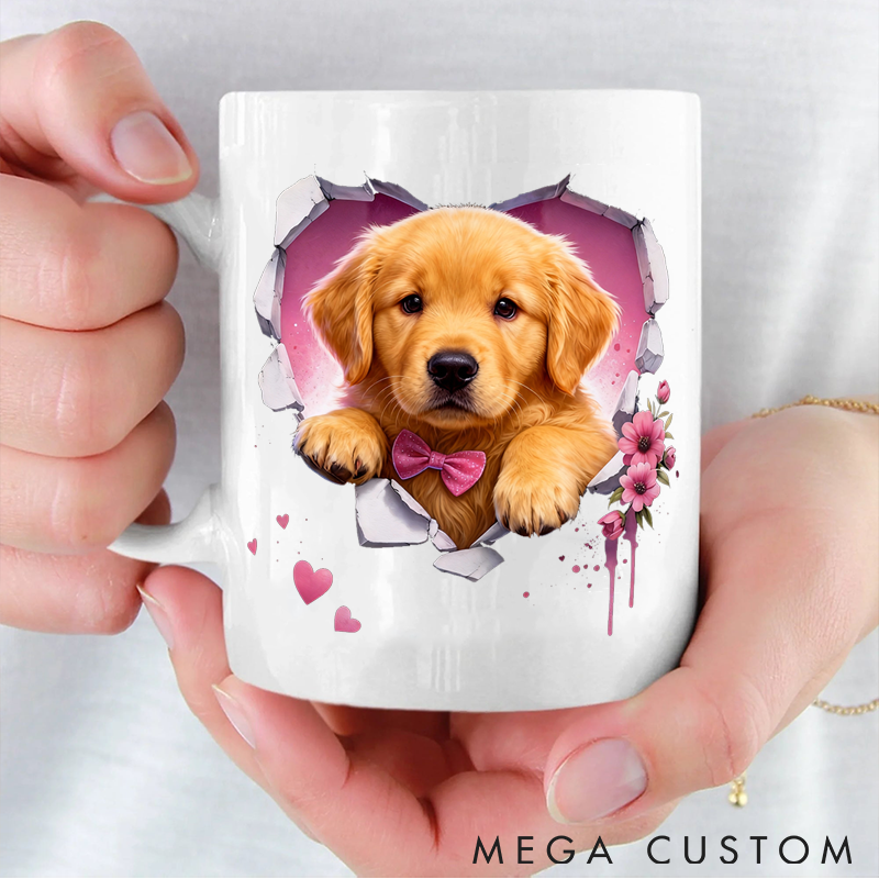 Personalized Pet Lover 3D Valentines Pet Photo Rugs