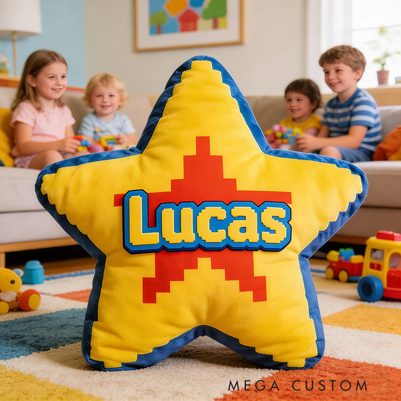 Personalized Star Shaped Pillow for Game Lovers Plush Pillow Christmas Birthday Party Gift for Kids
