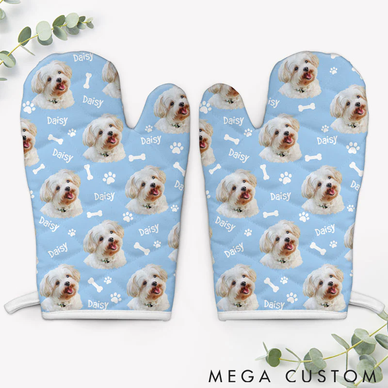 Personalized Pet Lover Pet Pattern Oven Mittens