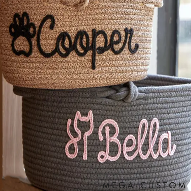 Personalized Pet Lover Custom Pet Toy Storage Basket