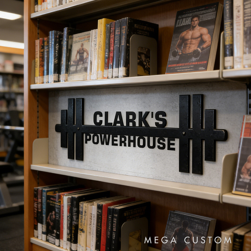 Personalized Metal Gym Sign Workout Wall Art Custom Home Gym Decor Metal Wall Art Gym Name Signs Custom Studio Sign Fitness Motivation Workout Inspiration Gift for Gym Lovers