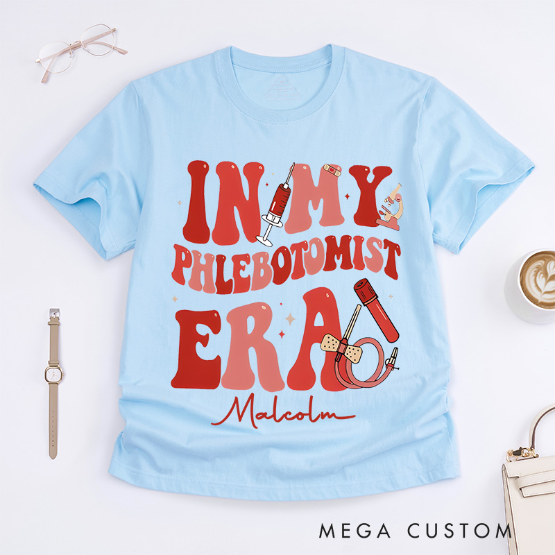 Personalized Nurse T-Shirts In My Phlebotomist Era Fashion Design T-Shirts