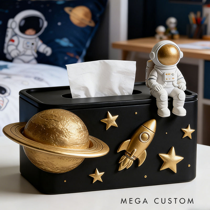 Astronaut Tissue Box Cover 3D Printed Room Decor Cute Tissue Box Cover for Desk Room Kitchen or Bathroom