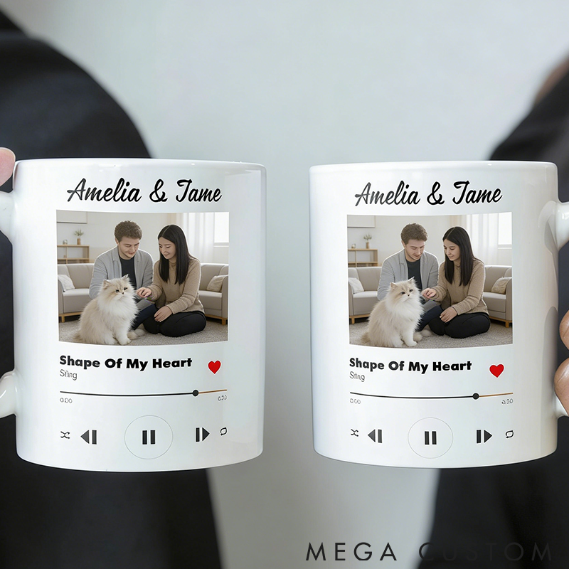 Personalized Pet Lover Custom Favorite Couple Song Mugs