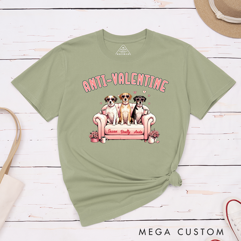 Personalized Pet Lover Anti Valentine Club T-Shirt