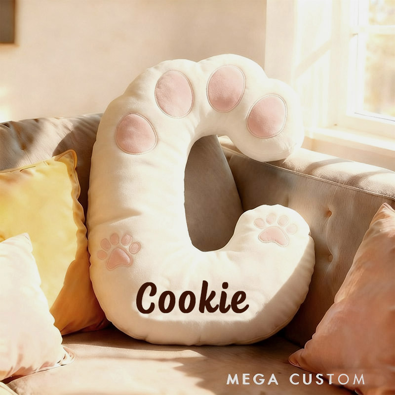 Personalized Pet Lover Letter Pillow with Custom Name Design Graphic 3D Print