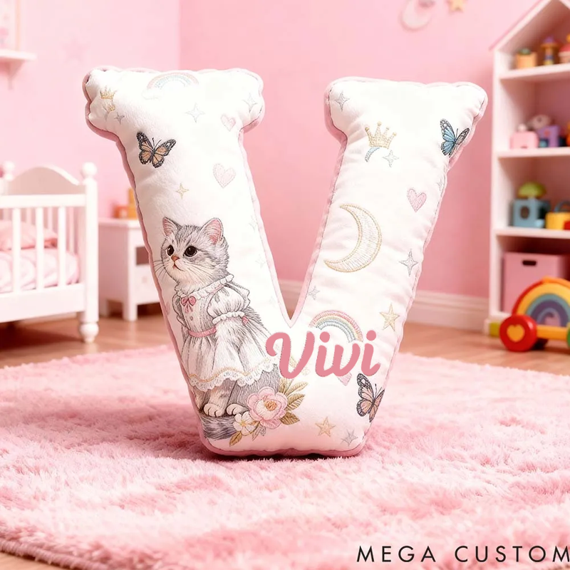 Personalized Cat Lover Adorable Cat Graphic 3D Print Pillow