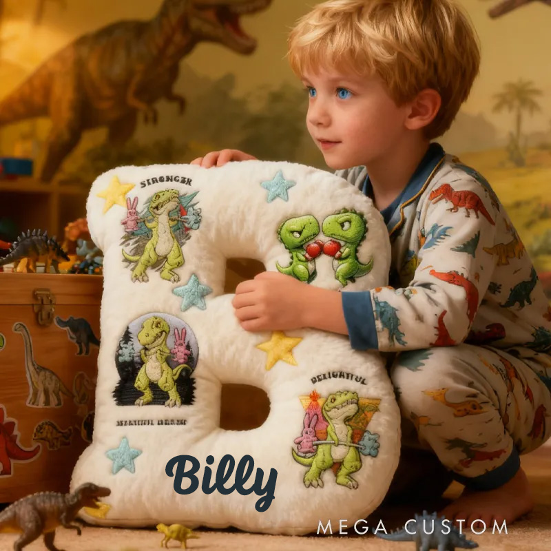 Personalized Dino Lifting Letter Pillow Graphic 3D Print Trainer Fitness Planner Decoration Letter Pillow Exercise Sport Gym Sublimation Design Lift Heavy Shit Gym Rat Weightlifting Pillow for Kids Gym Lovers