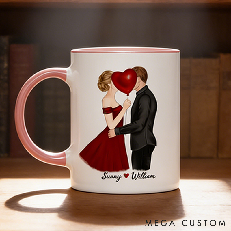 Personalized Kissing Couple You Are My Person Mug Valentine Gift for Wife Romantic Coffee Mug for husband Valentine Mug for Her Him