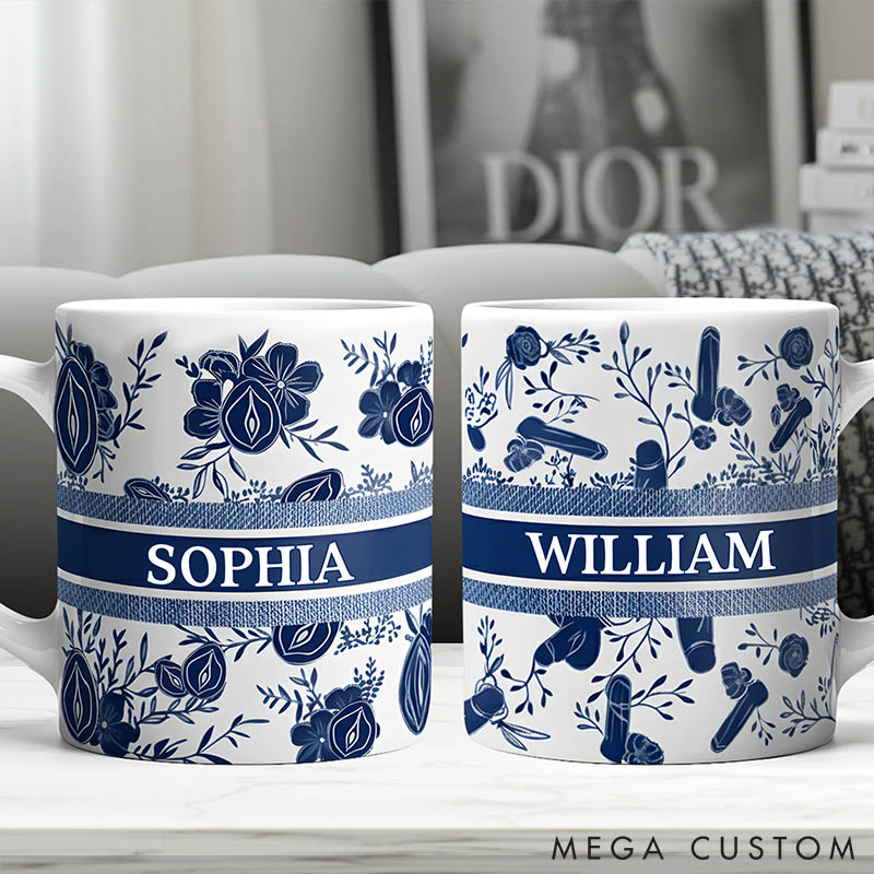 Personalized Naughty Couples Coffee Mug Custom Bold Couple Gifts for Her Him Couple Valentines Anniversary Gift Mug