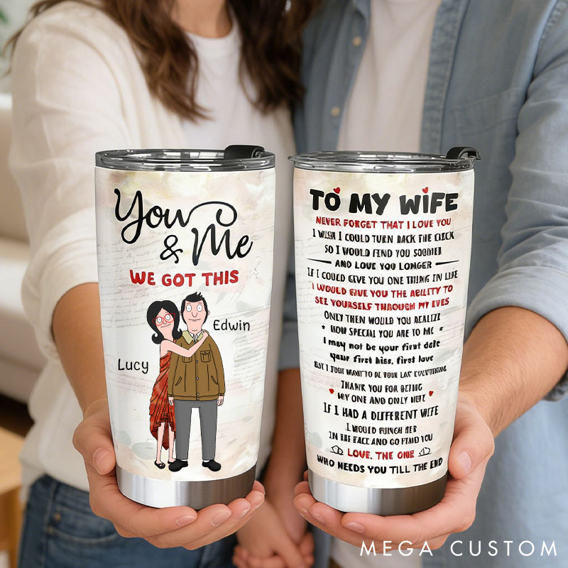 Personalized Couple Tumblers You & Me We Got This Custom Gifts for Couple Tumbler for Husband Wife Anniversary Valentine's Gift