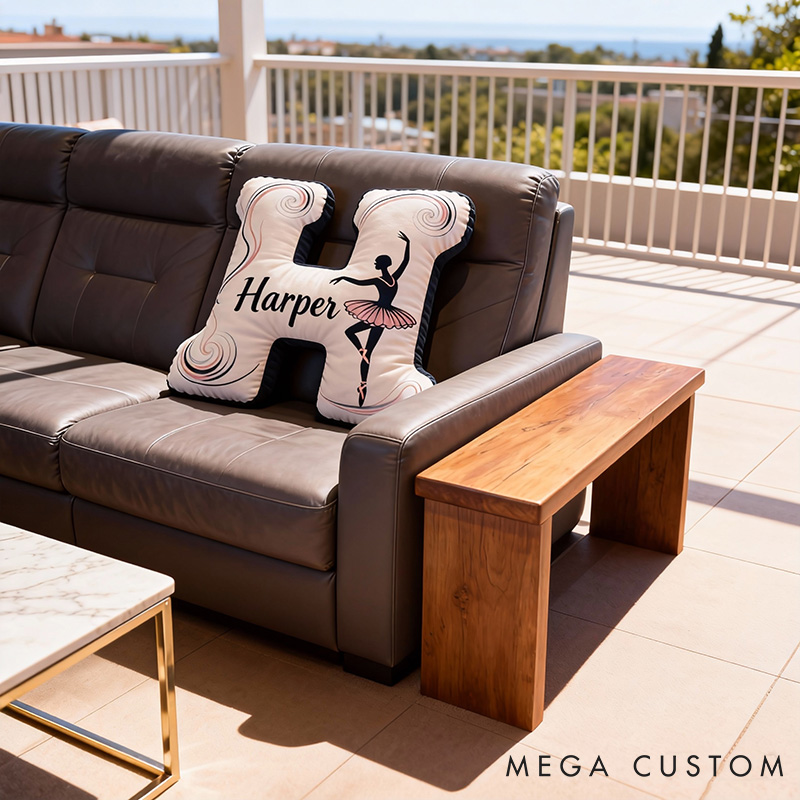 Personalized Ballet Dancers Pillow with Name Soft Stuffed Toy for Kids and Ballet Dancer Unique Decorative Cushion for Girls' Room