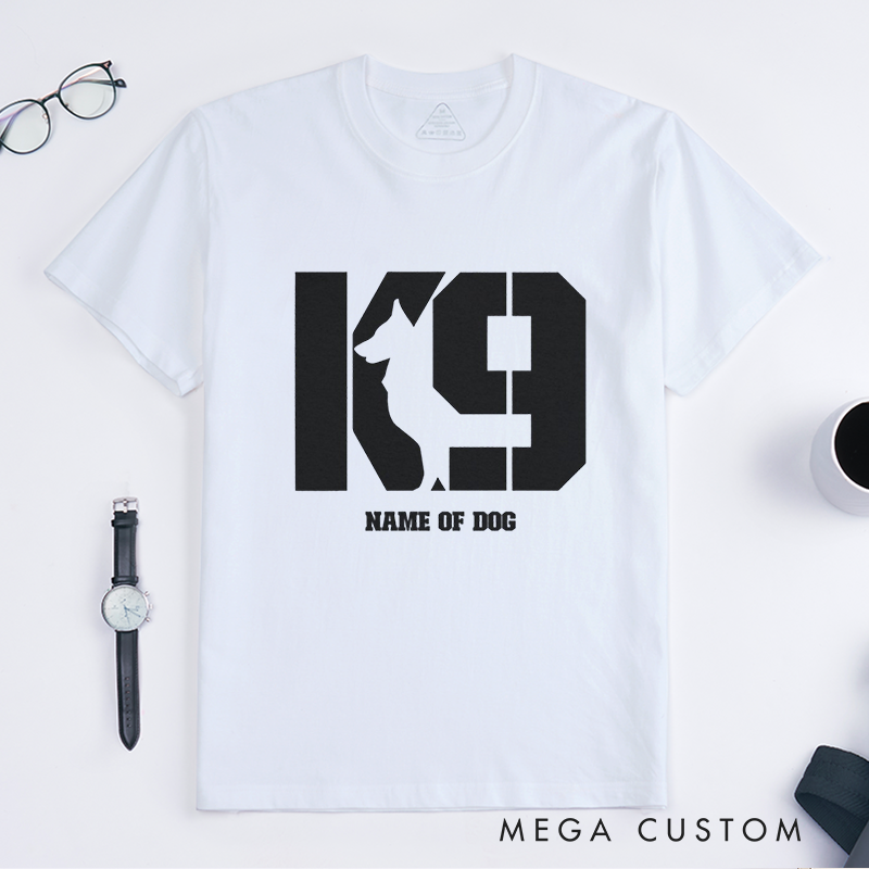 Personalized K9 Unit Bold Design Gift for Police Officer T-Shirt
