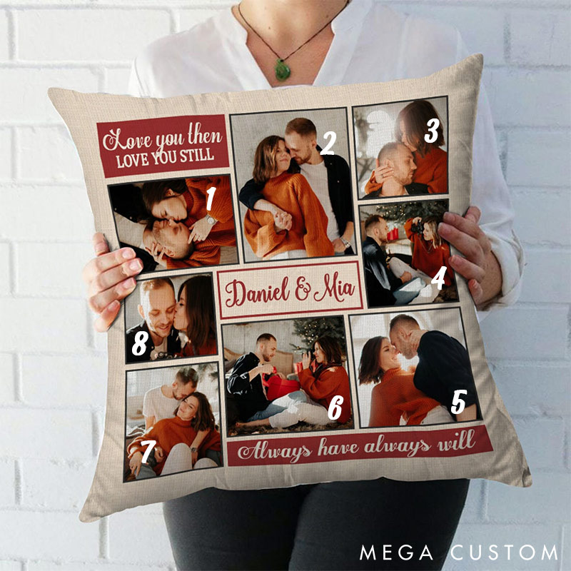 Personalized Couple Custom Photo Throw Pillow Love You Still Home Pillow Valentine's Day gift for Husband Wife Romantics Anniversary Gift for Him Her