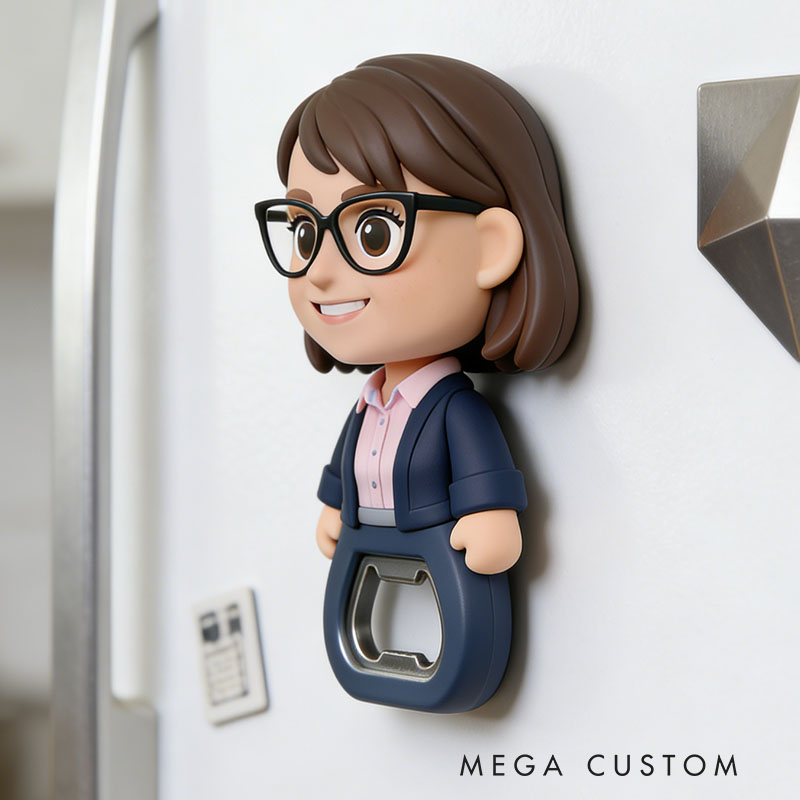 Personalized Teacher 3D Face Bottle Opener Bachelorette Parties & Bar Decor