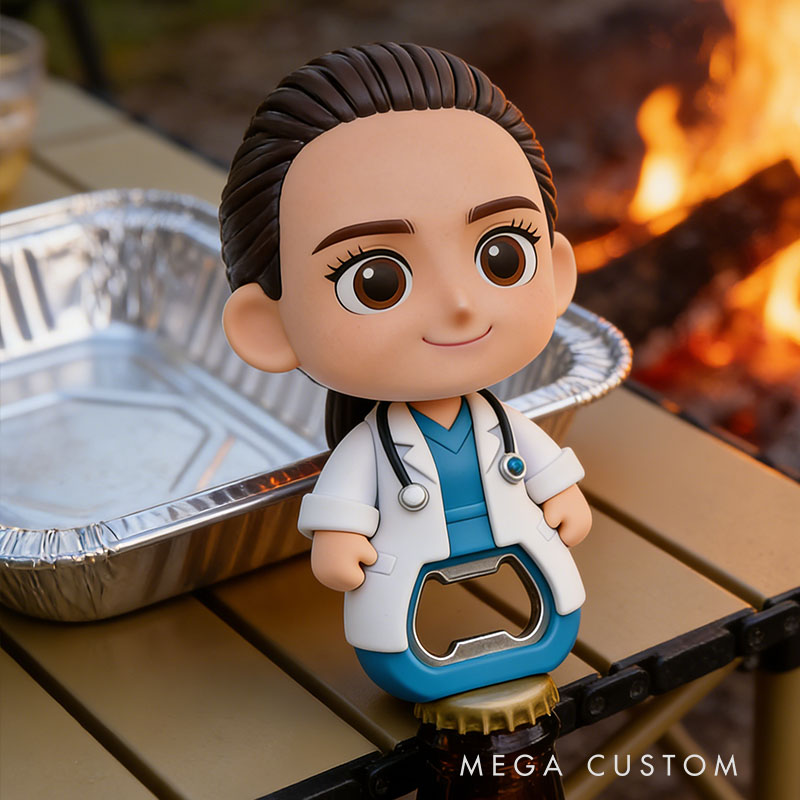 Personalized Doctor 3D Face Bottle Opener Bachelorette Parties & Bar Decor