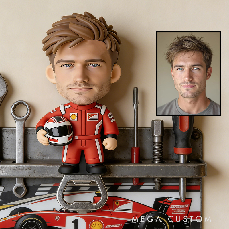 Personalized Racing Bottle Opener Perfect Gift for Car Enthusiasts and Racing Fans Alike
