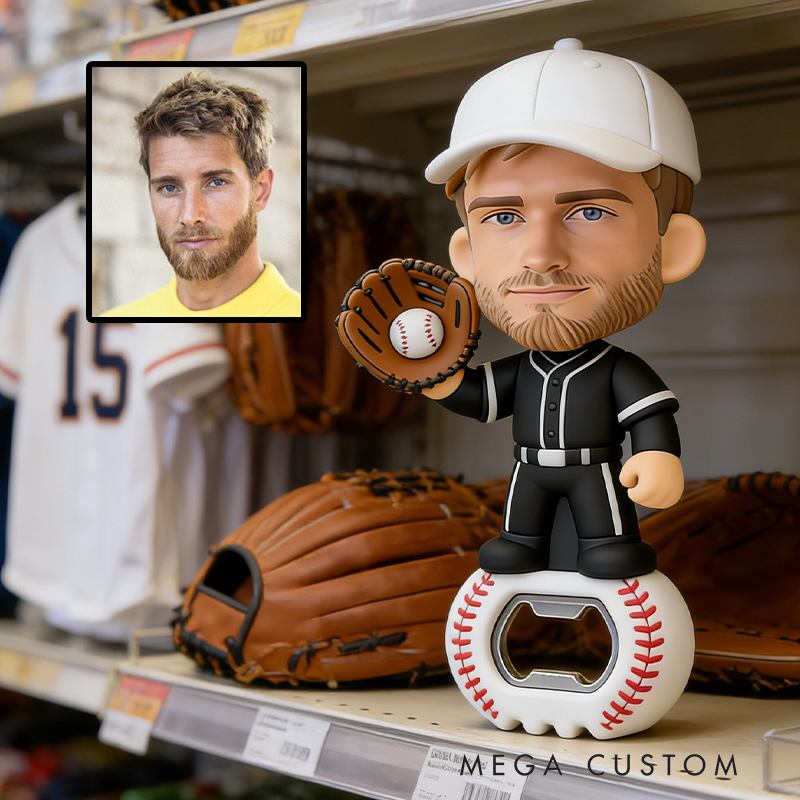 Personalized Metal Baseball Bottle Opener Durable and Stylish Tool for Opening Drinks at Any Event