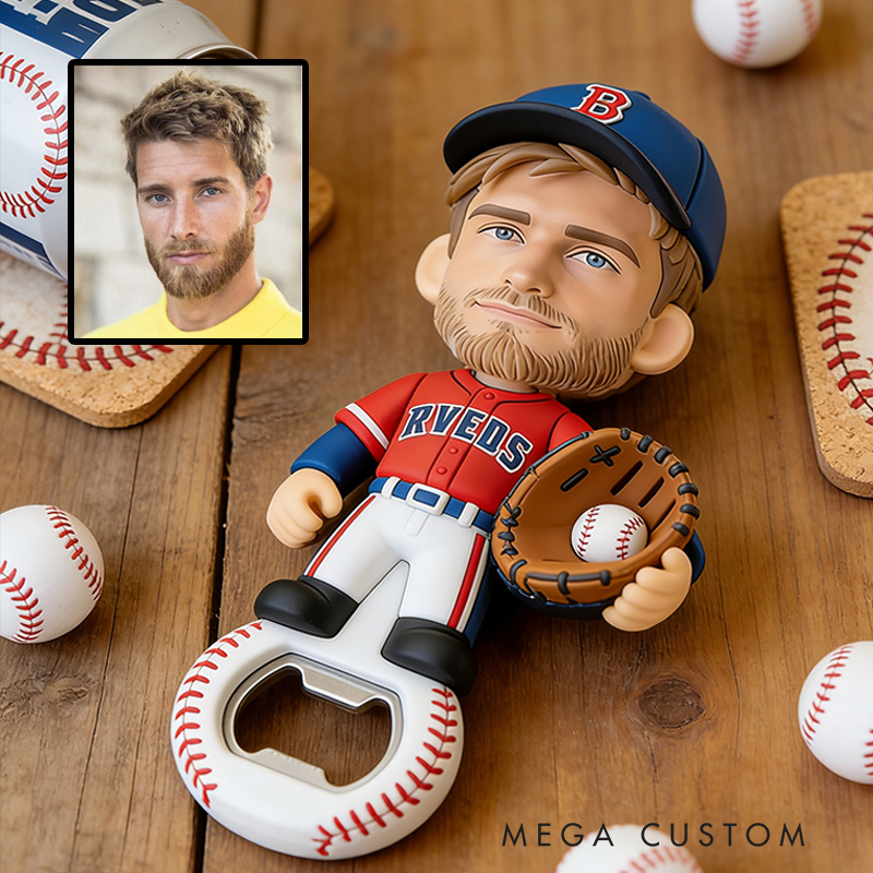 Personalized Wooden Baseball Bottle Opener a Unique Keepsake for Your Favorite Sports Fan’s Collection