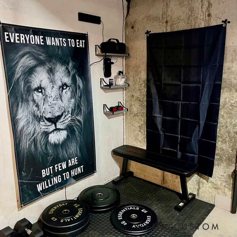 Personalized Gym Blanket Custom Name Soft Cozy Sherpa Fleece Throw Blankets Home Gym Banner Flag for Gym Lover