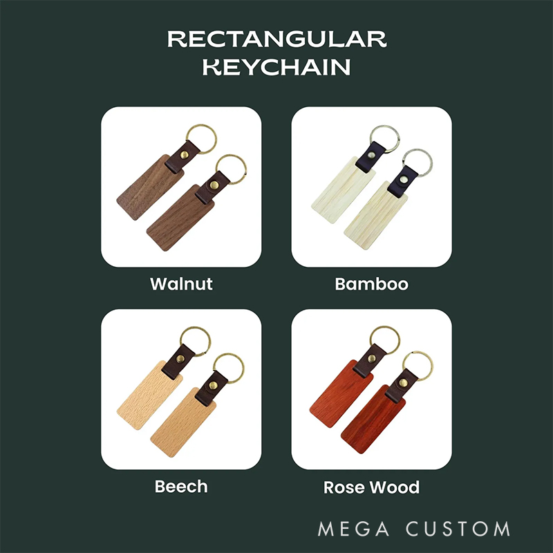 Personalised Wooden Keychain  Valentine's Day Gift for couple keychain Bar Round Wood Keys Ring Wood Handmade Gift for Boyfriend Dad Boyfriend Keychain Anniversary