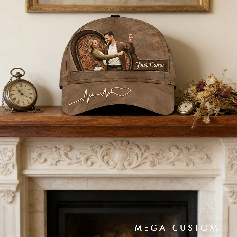 Personalized Name and Photo Baseball Cap for Lover Family Perfect Couple Dance Lovers Custom Gift Hat with Unique Design for Valentine's Day Anniversary