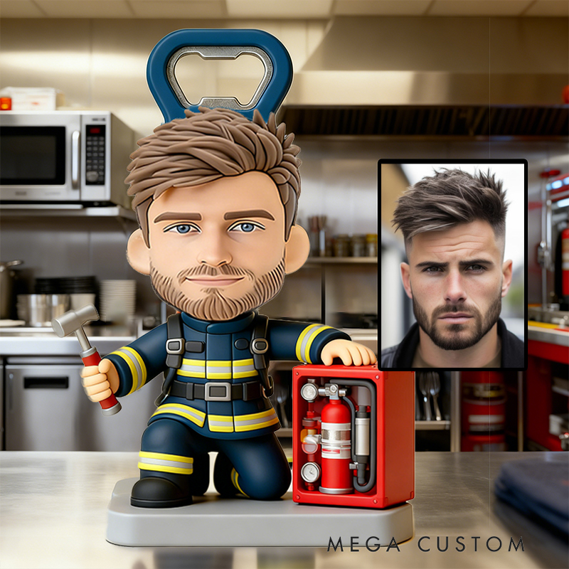 Personalized Firefighter Bottle Opener a Unique Gift for Every Firefighting Enthusiast and Collector
