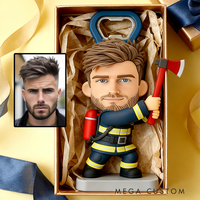 Personalized Firefighter Rescue Bottle Opener Celebrate Your Love for Firefighting with this Unique Accessory