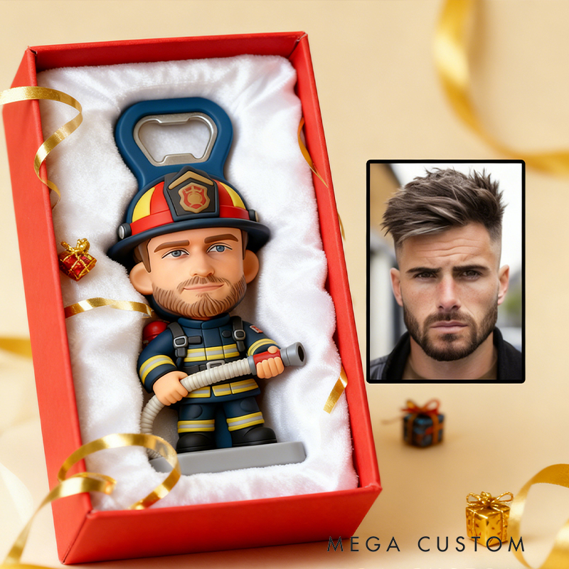 Personalized Firefighter Equipment Bottle Opener a Fun and Functional Gift for Firefighting Enthusiasts