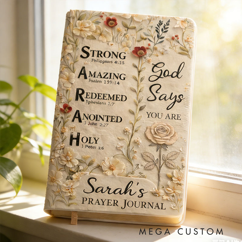 Personalized Bible Verse Journal A Custom Christian Name Commemorative Gift Designed for Women