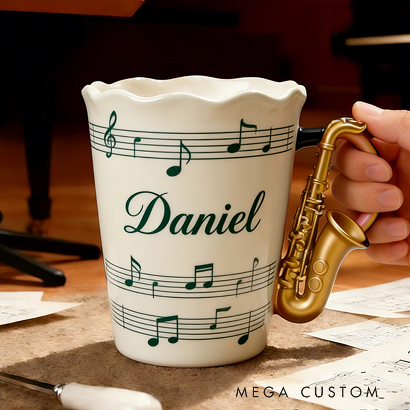Personalized Musical Instrument Coffee Mug Perfect Gift for Musicians and Music Lovers Alike