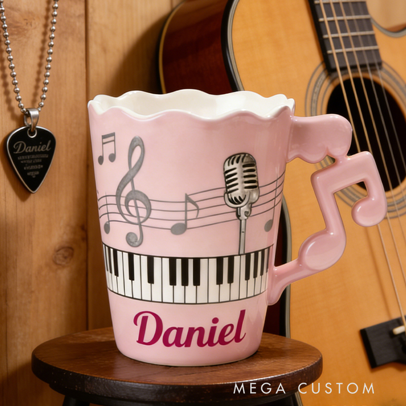 Personalized Musical Instrument Coffee Mug Enjoy Your Favorite Beverage While Showcasing Your Passion