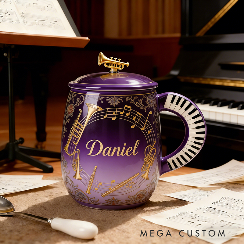 Personalized Musical Instrument Coffee Mug Ideal for Musicians Who Appreciate Quality and Style