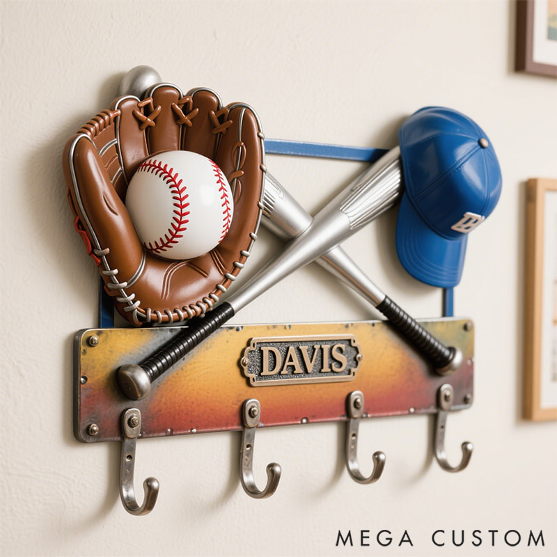 Personalized Metal Baseball Keychain Perfect Gift for Baseball Fans